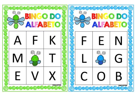 bingo das letras do alfabeto
